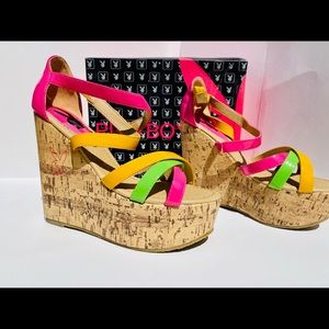 PLAYBOY BUNNY 4” WEDGES | BNIB